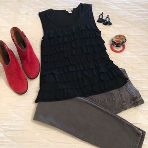 Chico’s Ruffle sweater tank top.